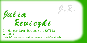 julia reviczki business card